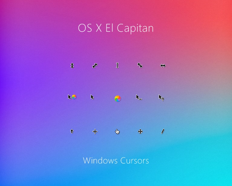 mac el capitan cursor for windows